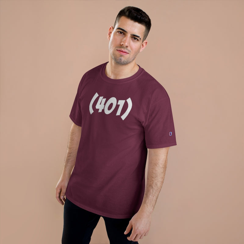 401, RI - Champion T-Shirt - Bold Font