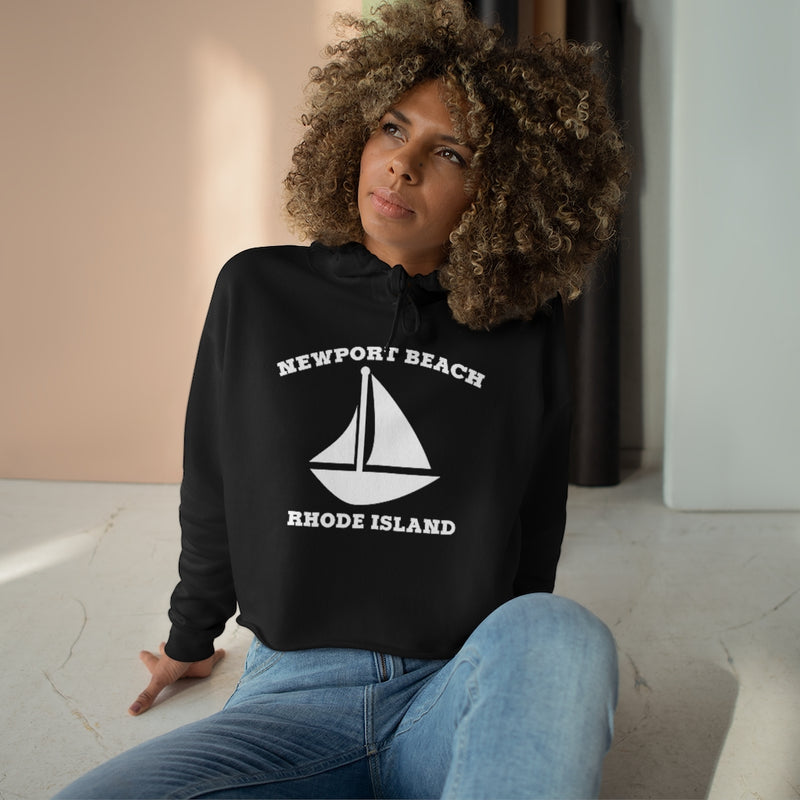 Newport Beach Sailboat - Crop Hoodie