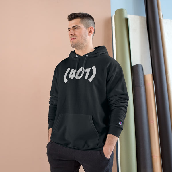 401, RI - Champion Hoodie - Bold Font