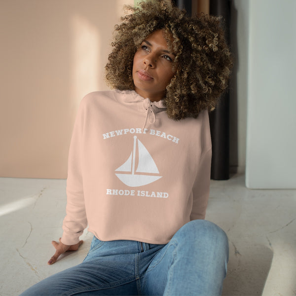 Newport Beach Sailboat - Crop Hoodie